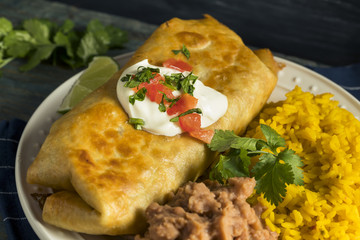 Deep Fried Beef Chimichanga Burrito