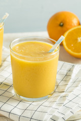 Sweet Homemade Orange Smoothie Milkshake
