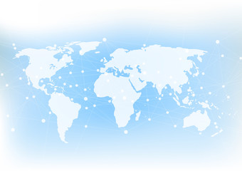 Business global network connection. World map point and line composition concept of global business. Vector Illustration