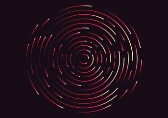 Abstract geometric vortex, Circular swirl lines, fingerprint. Vector illustration