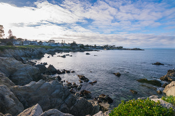 Fototapeta na wymiar Panoramic view of Monterey at Sunset, California, USA