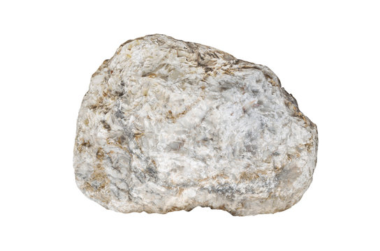 Big granite rock stone, isolated on white background.rock stone isolated on white background.