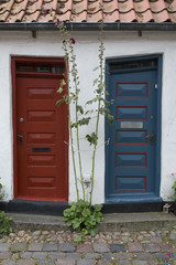 Obraz premium Red and Blue Doors