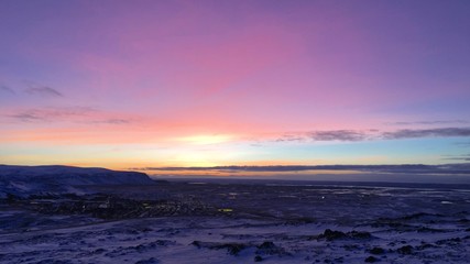 Sunrise on Sudurland in Iceland