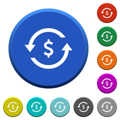 Fototapeta premium Dollar pay back beveled buttons
