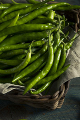 Organic Green Finger Peppers