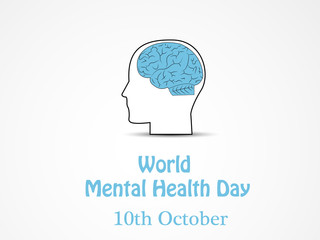 illustration of elements of World Mental Health Day Background