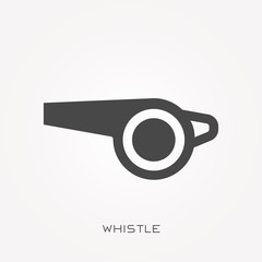 Silhouette icon whistle