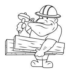 Cartoon Carpenter Character