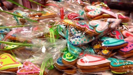 heart shaped gingerbread cookies
