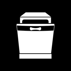 Посудомоечная машина. Иконка. Векторная иллюстрация. 