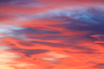 beautiful colorful sky and cloud in twilight time background