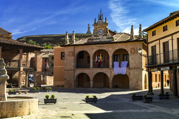 Plaza Mayor de Ayllón, Segovia, España