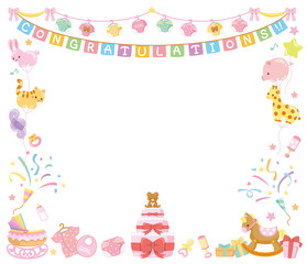 お祝いフレーム（GIRL）