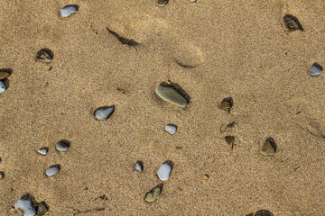 Fototapeta na wymiar stones on the sand