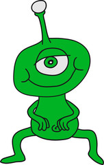 comic cartoon süß niedlich klein horror halloween grusel ausserirdischer grey cool aliens Ufo