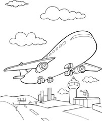 Jet Aircraft Vector Illustration Art