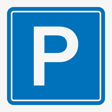 Naklejka Street Road Sign : Parking Area Vector illustration.