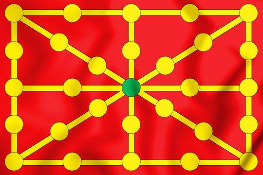 3D Kingdom Of Navarre Flag.