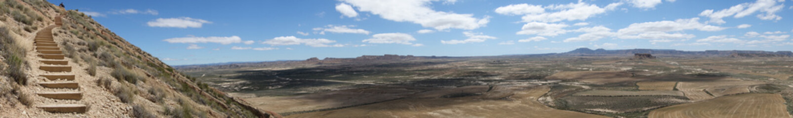 The desert of the bardenas reales in navarra