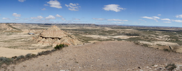 The desert of the bardenas reales in navarra
