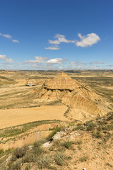 The desert of the bardenas reales in navarra