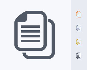 Document Copy - Carbon Icons. A professional, pixel-aligned icon designed on a 32x32 pixel grid and redesigned on a 16x16 pixel grid for very small sizes.