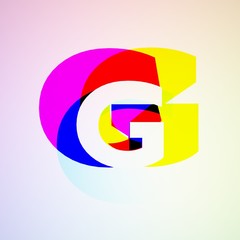 RGB Letters 3D illustration G