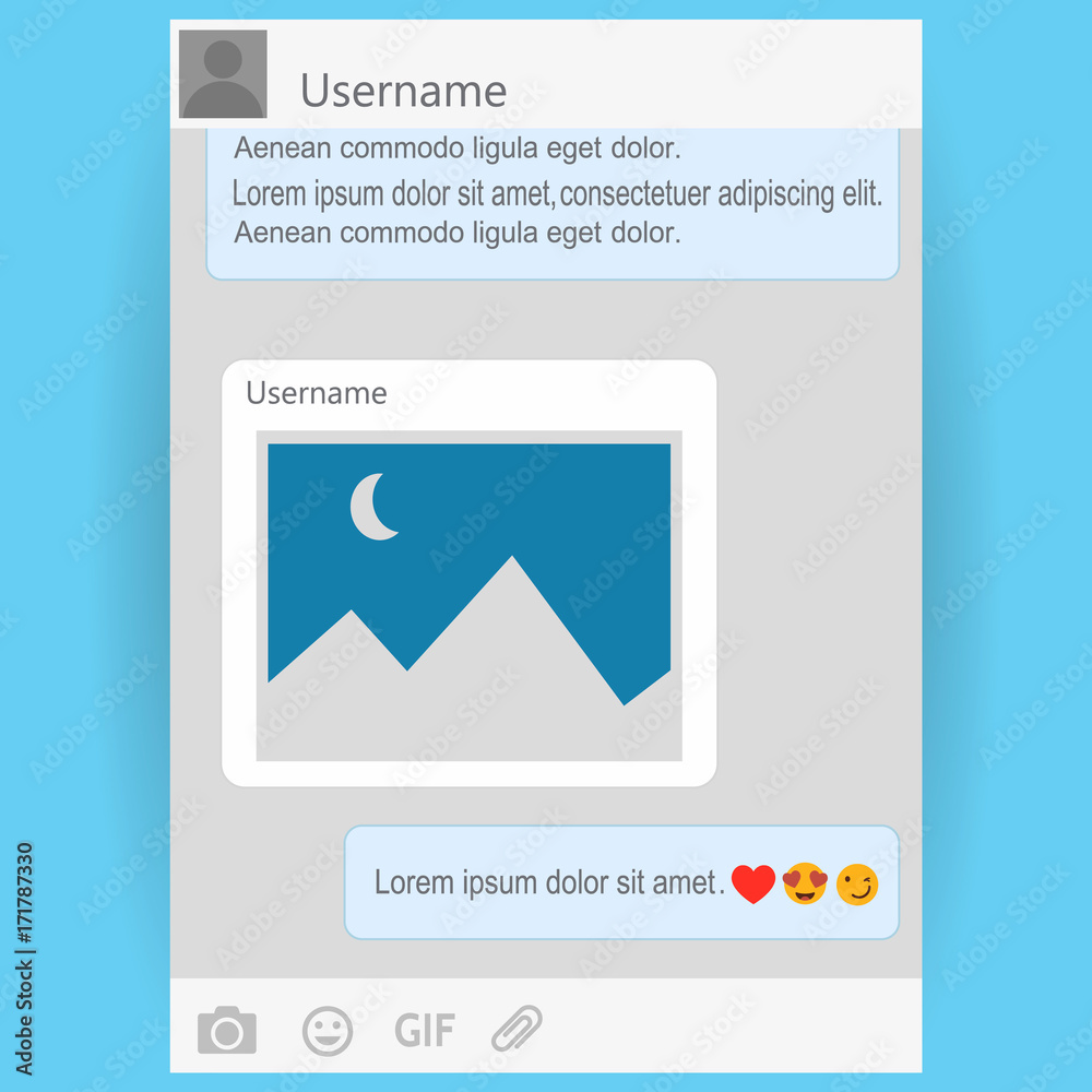 Leinwandbilder social network post place for photo mockup template smartphone. social network post frame isolated w