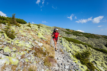 The girl in the mountains