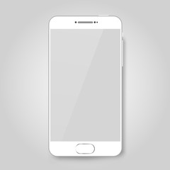 White mobile smart phone mock up. Game design, smartphone mobile application presentation or portfolio mockups.