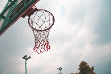 Basketball court It was set outside the building. It was created for outsiders to come into play.