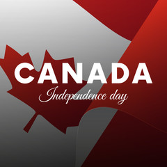 Canada independence day. Vector illustration.