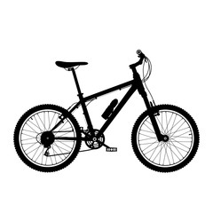 Mountain bicycle silhouette