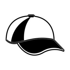 sports cap icon image vector illustration design  black and white