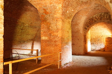 The basement of the Fagaras fortress (1310), Brasov, Romania