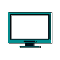 computer monitor con image vector illustration design 