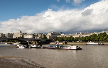 Fototapeta na wymiar Waterloo Bridge in London over the River Thames