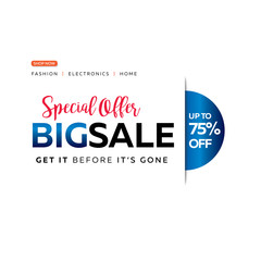 Big Sale - Creative Promotional sales banner on white background
