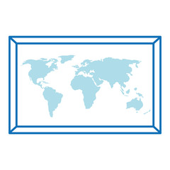 world paper map icon