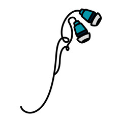 earphones audio isolated icon