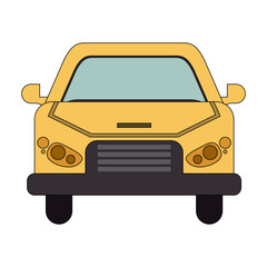cream car frontview icon image vector illustration design 