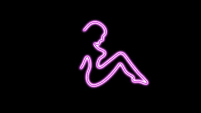 Strippers  Flashing Neon Sign 