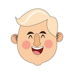 blonde man laughing icon image vector illustration design 