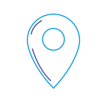line symbol ubication to explore map location vector illustration