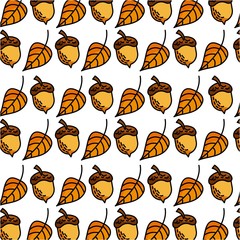 hello autumn decoration seamless pattern design vector illustration