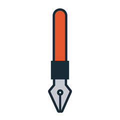 fountain pen icon image vector illustration design 