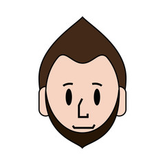 young happy man with beard  icon image vector illustration design 