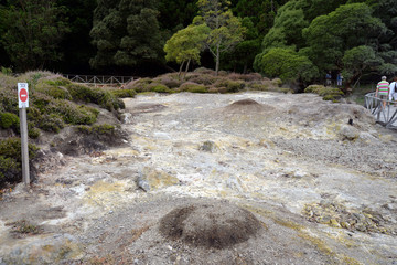 Crater Lake in the valley of Furnas (Azores)