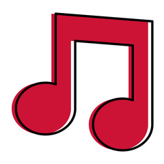 music note isolated icon